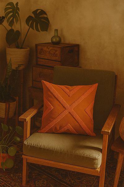Rell Home غطاء وسادة رمي منقوش عرقيًا