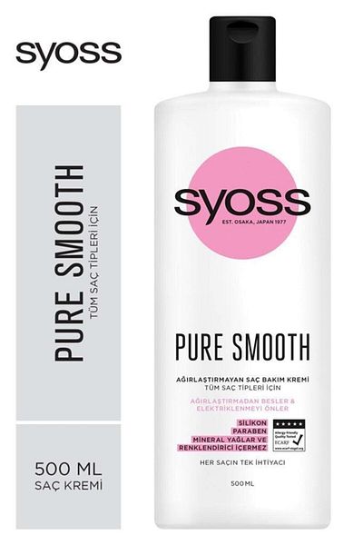 Syoss Brand: Pure Smooth Hair Care Cream 500 Ml Category: Hair Cream