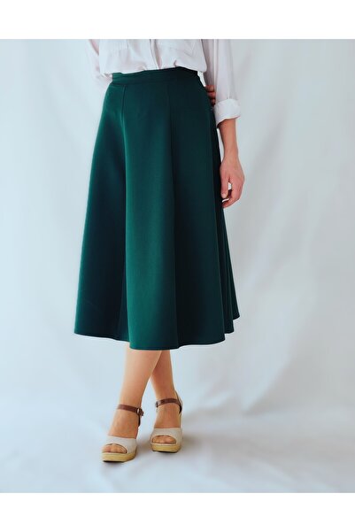 YAXİ VERDE SMARALD FUSTA MAXI ȚESUTĂ ȘASE PĂRȚI