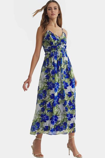 PayBuy Chiffon Maxi Dress Floral Pattern Lined Summer Premium Quality Comfortable Cut Quality Craftsmanship