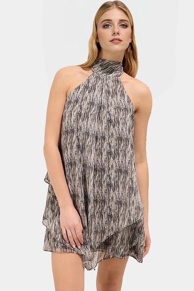 PayBuy Chiffon Lined Layered Mini Dress Woven Polyester Summer Casual Professional Look Trend Design