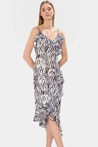 PayBuy Floral Pattern Chiffon Maxi Dress A-Line V-Neck Summer Stylish Appearance Carefully Selected
