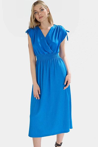 PayBuy Summer Midi Dress Knitted Polyester Fabric Elastic Waist a Line Premium Quality Carefully Selected