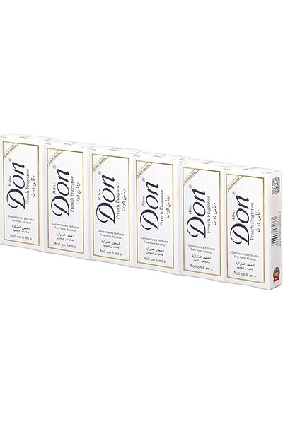 Rifas Don French Fragrance Roll-On Perfume from Rifas DON, Alcohol-Free, 6ml, Set of 6, Made in India