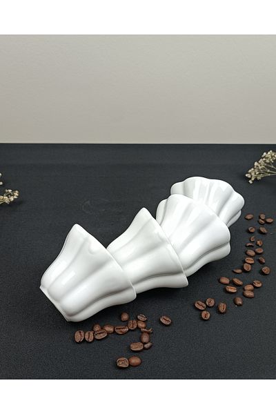 Minole Set of 4 Handmade Ceramic Soufflé and Oven Cups – Stylish Presentation and Gift Option – Breakfast Set