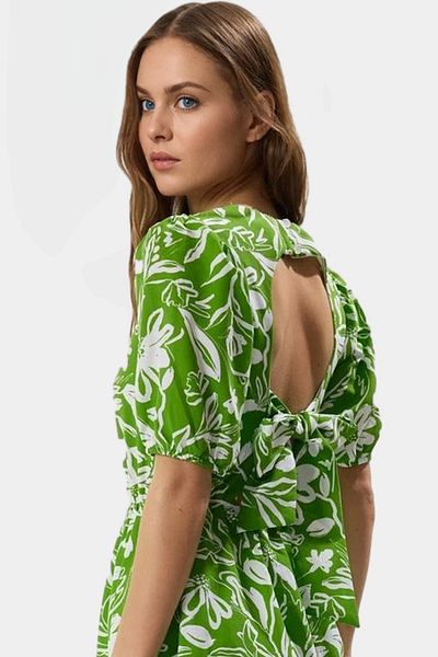 PayBuy Floral Print Mini Dress Crew Neck Short Sleeve Casual Summer Stylish Look Perfect Fit