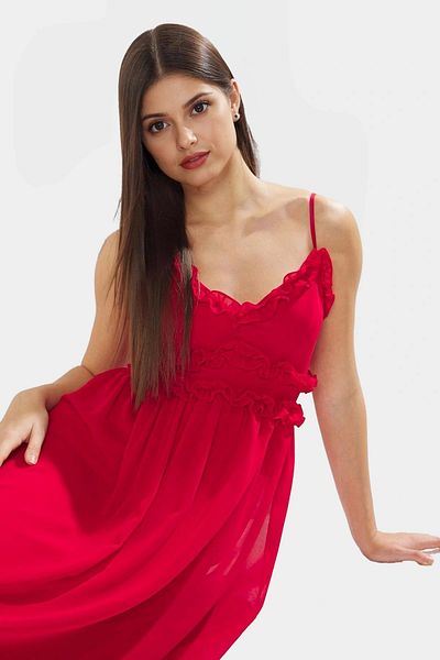 PayBuy Chiffon Maxi Dress Floral Pattern Lined Summer Premium Quality Comfortable Cut Quality Craftsmanship