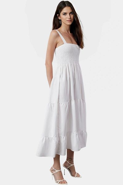 PayBuy Summer Maxi Dress Woven Terrycotton Fabric Square Collar Day Night Professional Appearance Distinguished Material