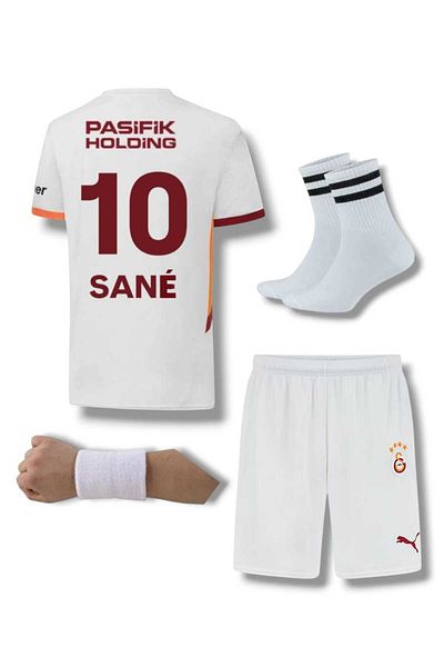 FOLKLORİST Galatasaray-Leroy Sanê White 2026 Νέας σεζόν Παιδική Φαν Ποδοσφαιρική Τζέρσεϊ Σετ 4 τεμαχίων