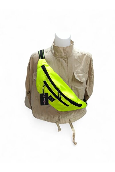 NANNARA Fosforlu Sarı FreeBag Çok Cepli Omuz Ve Bel Çantası Günlük Çapraz Ask...