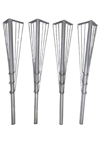 senmasy Dresuar de masă metalică de 71 cm și picior de mobilier SILVER (4 bucăți) / MULTI-PURPOSE