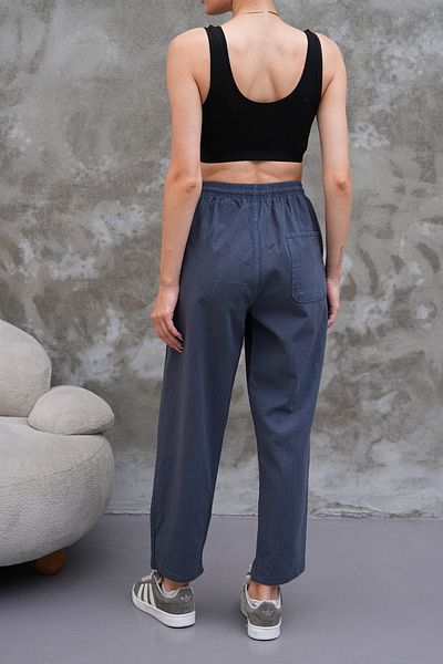 BigBrossBoutique Smoked Linen Blend Daily Comfortable Fit Women's Trousers