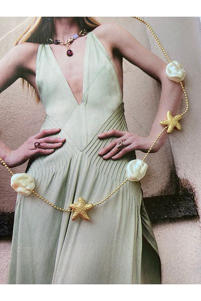 Pinery Jewels Summer Women's Necklace with Star Pearl – Modern and Stylish Design