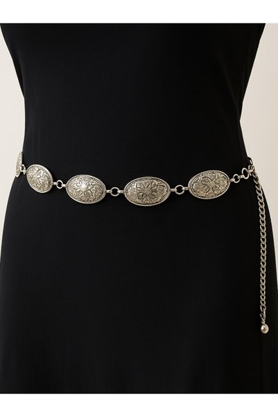 SEMUME Women's Metal Chain, Detailed Adjustable Waist Belt