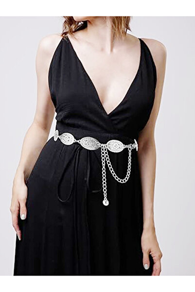 SEMUME Kadın metal zinciri, detaylı ayarlanabilir bel kemeri