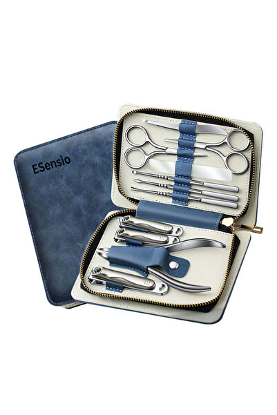 ESensio Manicure And Pedicure Set 11 Pieces In One, Inox, Compact Design