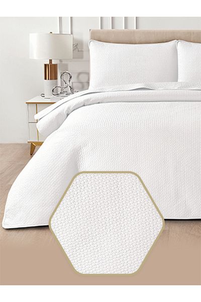 Bee Home Bed and Bath Button Bloom | 3 Pieces King Quilt Set - 270 X 234 Cm
