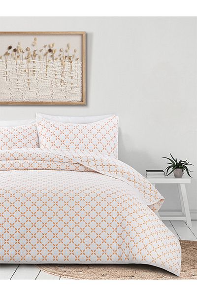 Bee Home Bed and Bath Papaya | 3 Pieces King Quilt Set - 270 X 234 Cm - Blush