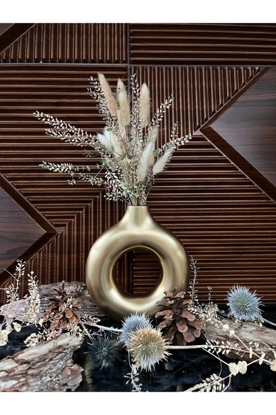 ERGİNCİ HOME Bohem Tarz GOLD İSKANDİNAV Büyük Boy HALKA Vazo Hediyelik Pinter...