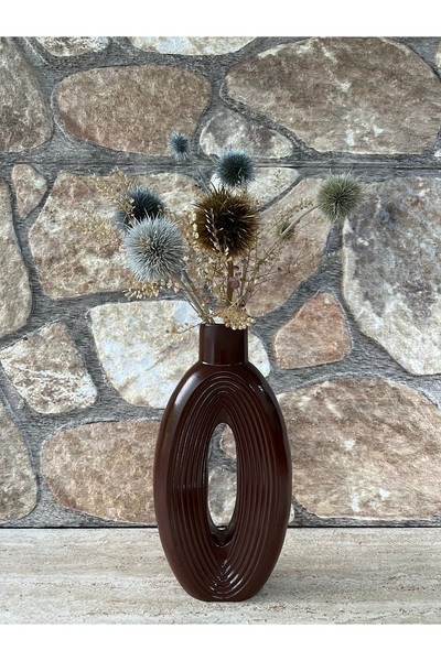 ERGİNCİ HOME Bohem Tarz İSKANDİNAV KIZIL KAHVE Büyük Boy Vazo Hediyelik Pinterest Pampas Dekoratif Eşya