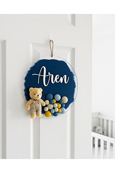 Bonika Bubble Teddy Bear Plexi Baby Door Ornament