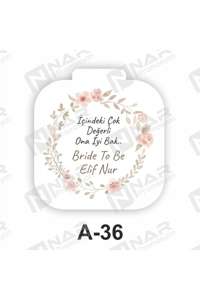 Nar Promosyon Bride To Be 30 Adet Hediyelik Cep Aynası - Yazılcak Bilgileri S...