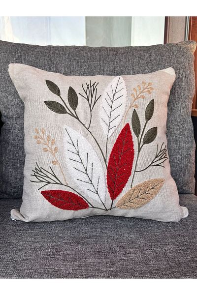 Mustgross Husa de perna din in brodat Bohemian Punch 1 bucata - 43x43 Cm