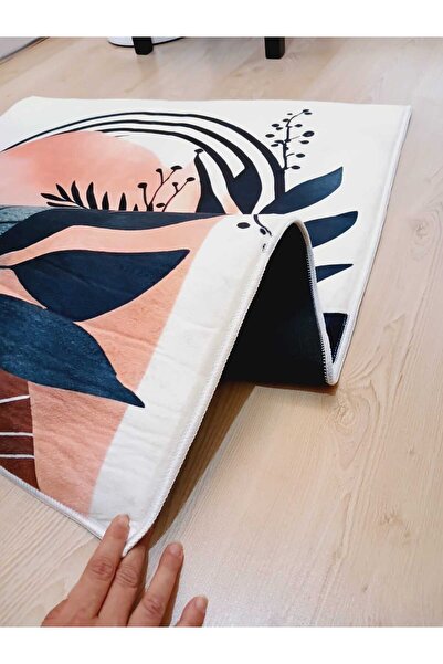 Ardizayn Leaf - Non-Slip, Cotton Woven Base (80X120 cm) Bathroom Rug