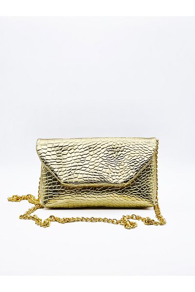 Reddington Women's Chain Crocodile (Crocodile Skin) Cross Arm and Shoulder Bag