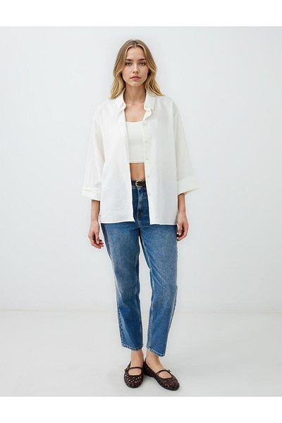 Jimmy Key White Slim Fit Strap Open Neck Knitted Bralet
