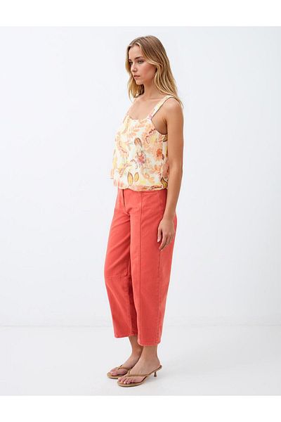 Jimmy Key Kiremit 100% Cotton Normal Waist Normal Leg Denim Trousers