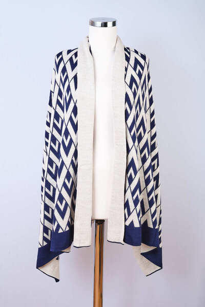 Sebir Moda V Patterned Knitwear Shawl