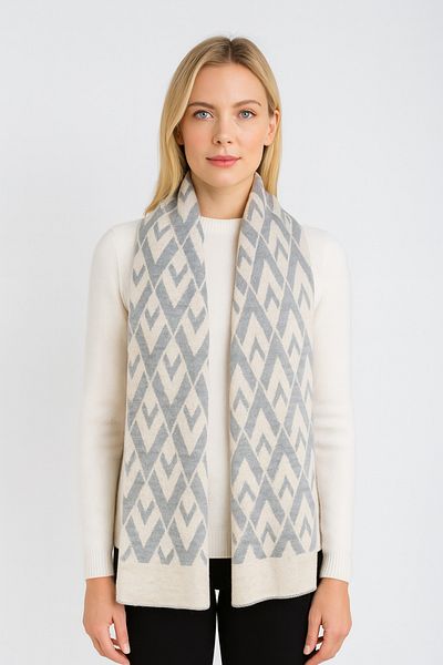 Sebir Moda Knitwear V Patterned Shawl