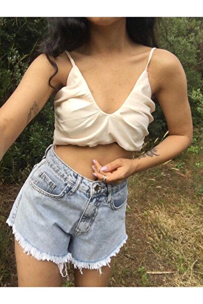 moneta boutique Блузка з кістковим кольором для жінок - на бретельках