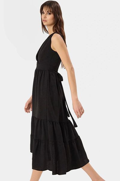 PayBuy Women's Midi Length V Neck Aerobin Woven Dress Comfortable Casual Style Trend Design Modern