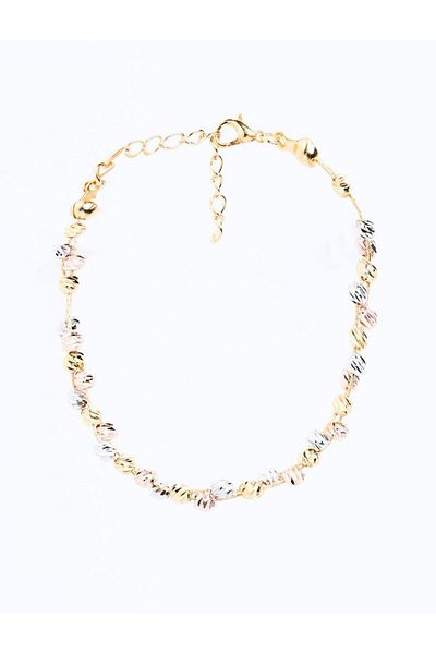 Jimmy Key Mixed Metal Ball Figured Adjustable Bracelet
