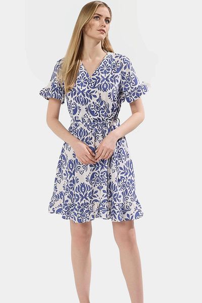 PayBuy Summer Mini Dress V-Neck Linen Look 85% Viscose Comfortable Casual Style Distinguished Material High Quality