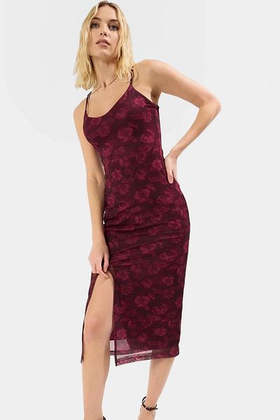 PayBuy Stylish V Neck Midi Tulle Dress Knitted Fabric Bodycon Cut Summer High Quality Durable Material