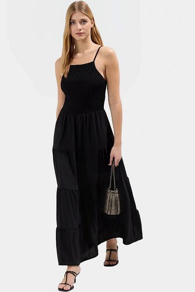 PayBuy Maxi Dress Woven Fabric Halter Neckline Casual Summer Dress Zarifane Design Durable Material