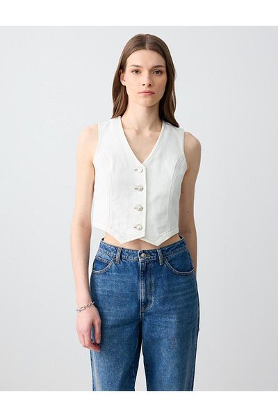 Jimmy Key Mid Rodeo 100% Cotton Relaxed Fit High Waist Loose Wide Leg Denim Trousers