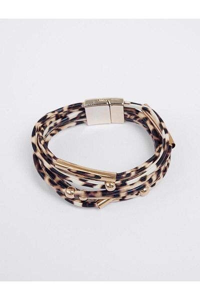 Jimmy Key Mixed Leopard Pattern Bracelet