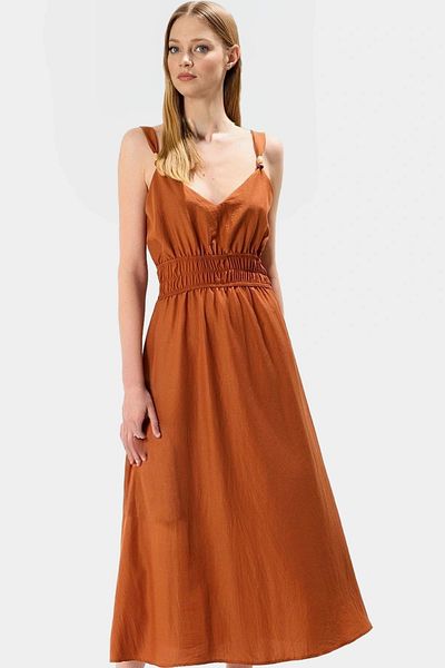 PayBuy Maxi Dress Woven Aerobin Fabric Waist Opening Skirt Accessory Detailed Comfortable and Stylish Carefully Selected