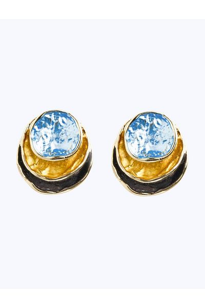 Jimmy Key Turquoise Figured Earrings