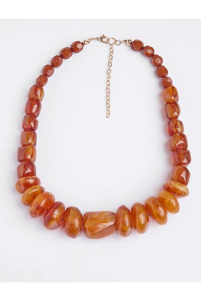 Jimmy Key Mixed Thick Beads Adjustable Necklace