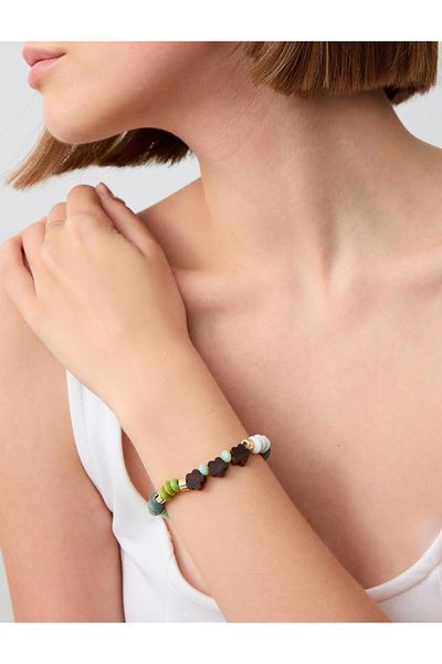 Jimmy Key Bohemian Bracelet with Green Beads