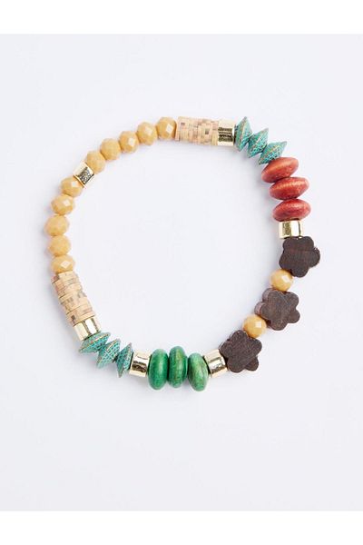Jimmy Key Brown Beaded Bohemian Bracelet
