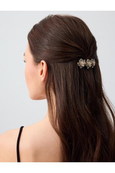 Jimmy Key White Triple Flower Detailed Buckle