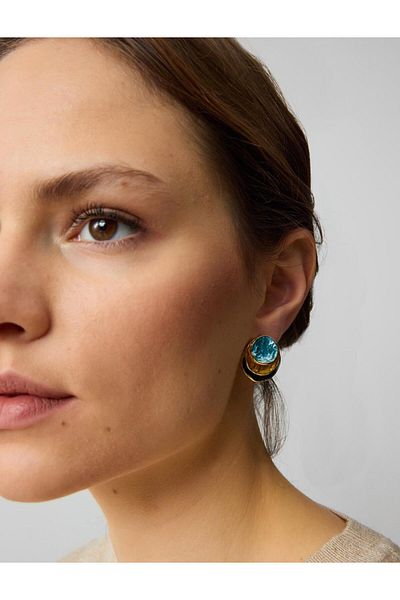 Jimmy Key Turquoise Figured Earrings