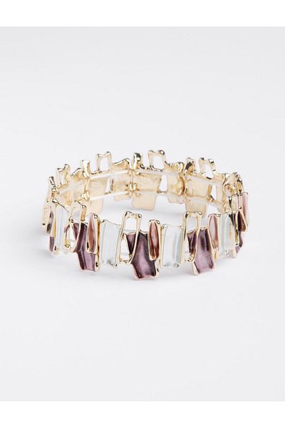 Jimmy Key Modern Bracelet with Pink Enamel