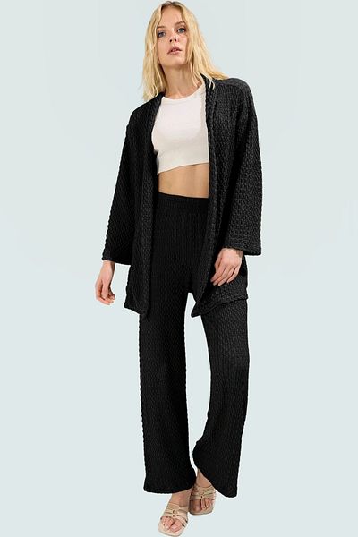 PayBuy Women's Knitted Wide Leg Suit Summer Comfortable Daily Distinguished Material High Quality